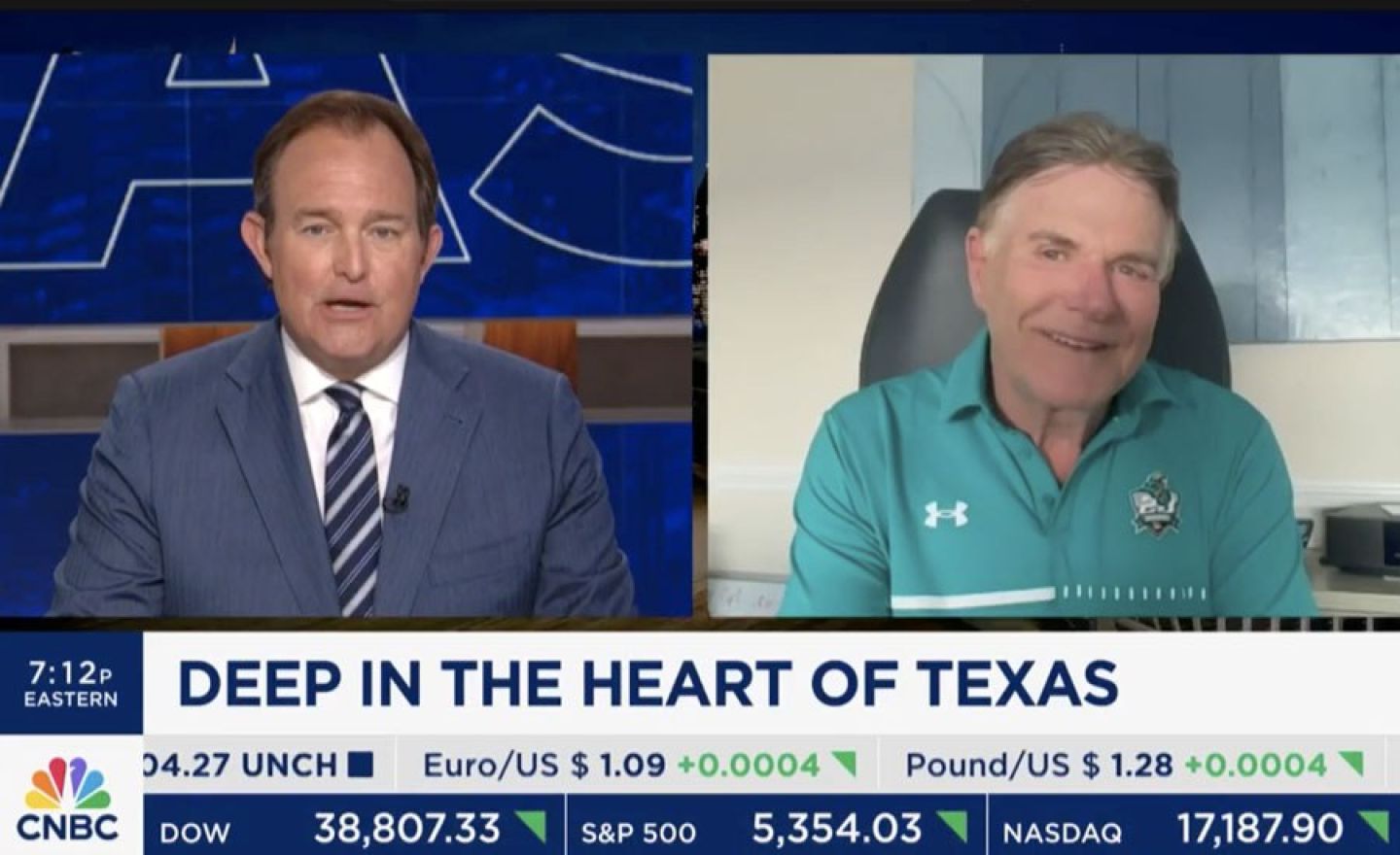 Joe moglia CNBC Texas Stock Market NCAA Thumbnail